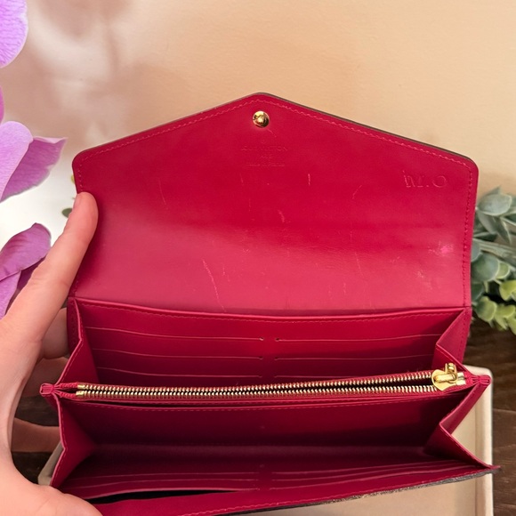 Louis Vuitton Vernis Sarah Wallet Pink Monogram Patent Leather LV - Picture 9 of 9